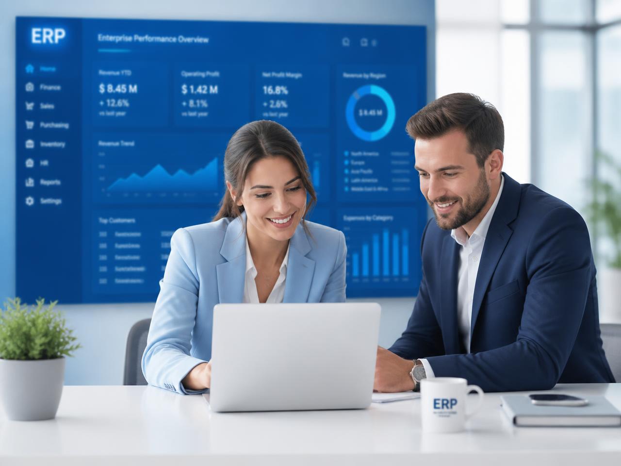 Octapus OBMS enterprise dashboard used by a business team